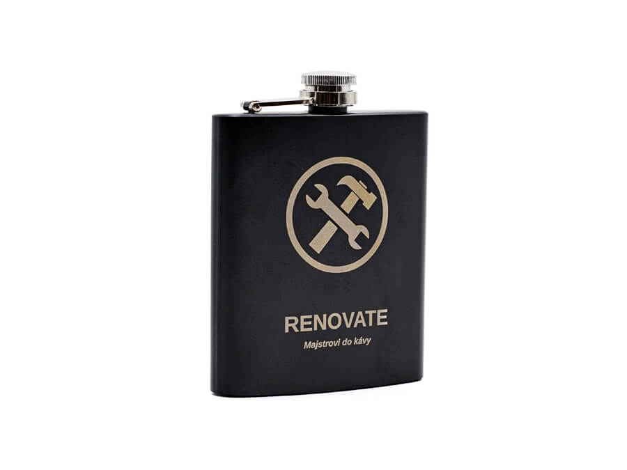 Ploskačka s potlačou - gravírovanie;Placatka s potiskem - gravírování