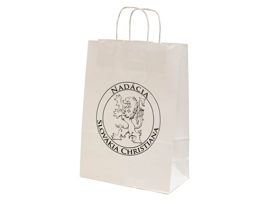 Papierová taška s potlačou - sieťotlač;Papírová taška s potiskem - sítotisk