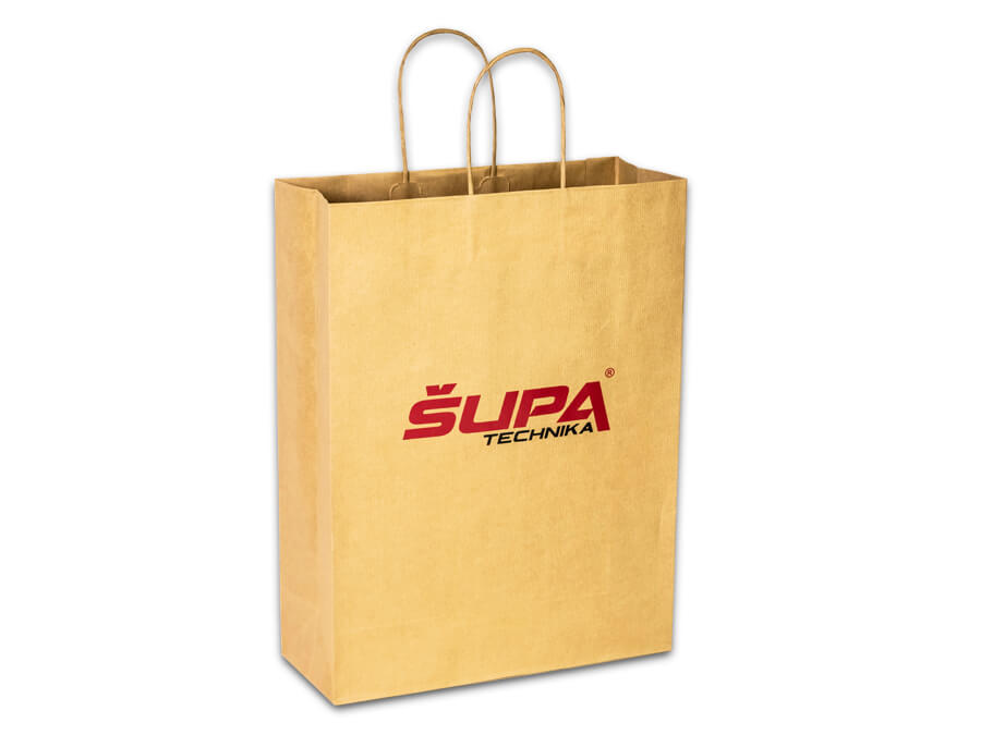 Papierová taška s potlačou - sieťotlač;Papírová taška s potiskem - sítotisk