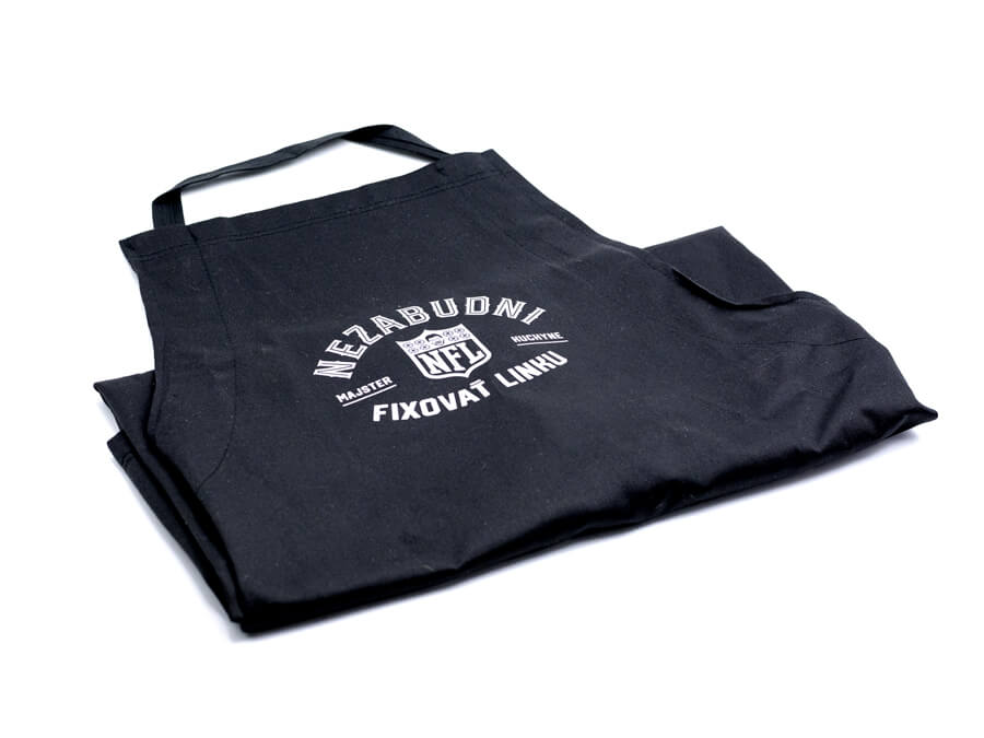 Zástera s potlačou - sieťotlač;Zástěra s potiskem - sítotisk