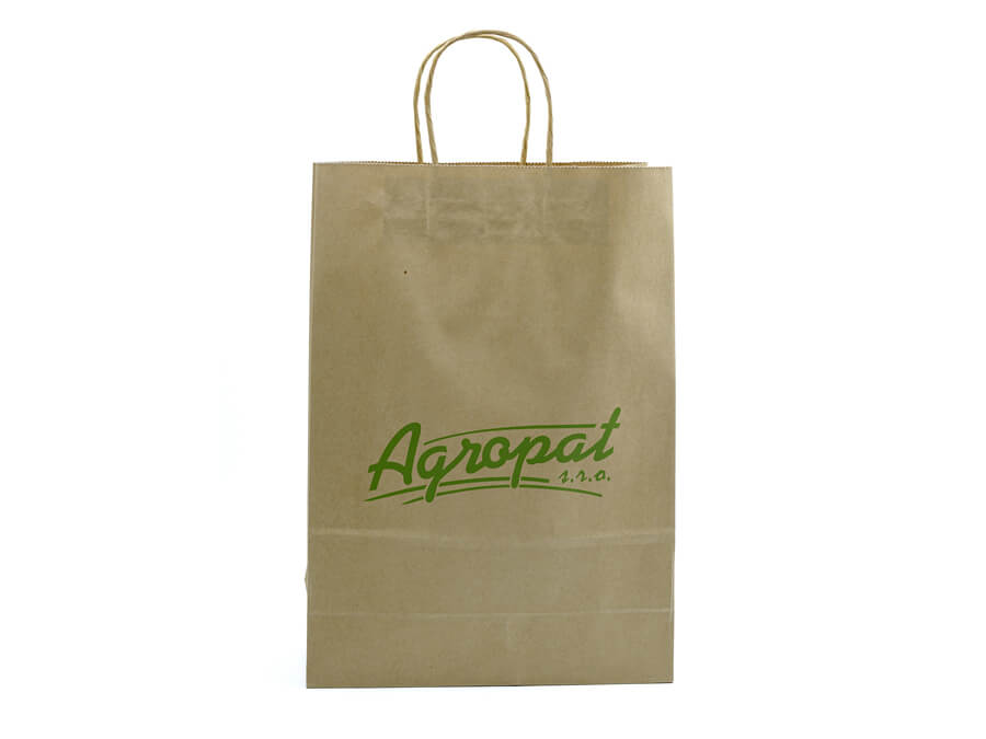 Papierová taška s potlačou - sieťotlač;Papírová taška s potiskem - sítotisk