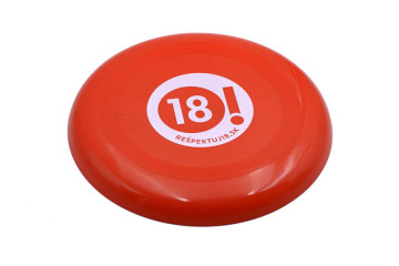 Lietajúci tanier s potlačou - sieťotlač;Létající talíř s potiskem - sítotisk