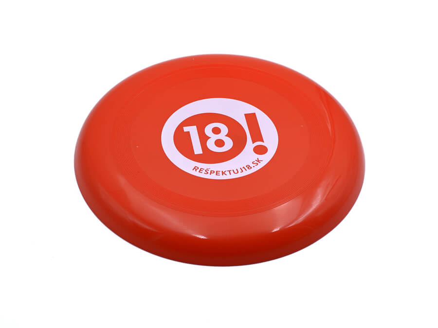 Lietajúci tanier s potlačou - sieťotlač;Létající talíř s potiskem - sítotisk