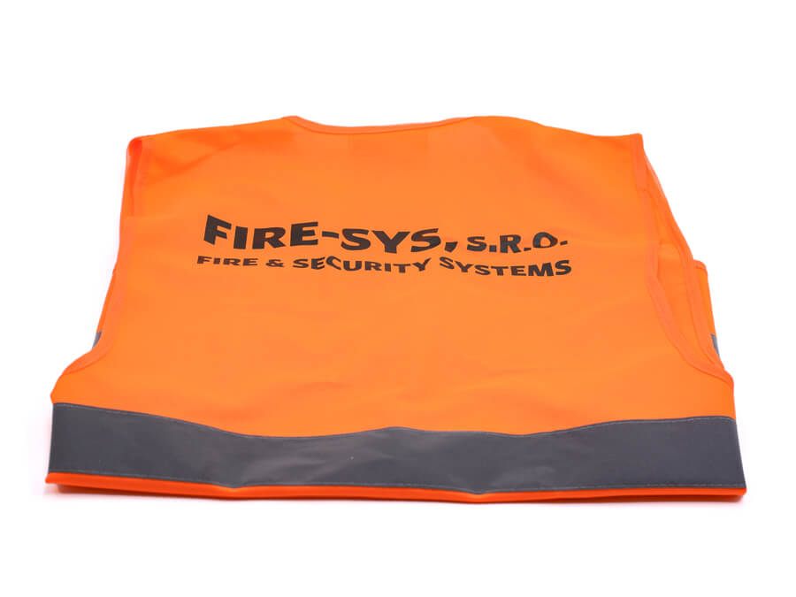 Reflexná vesta s potlačou - sieťotlač;Reflexní vesta s potiskem - sítotisk