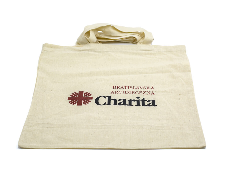 Textilná taška s potlačou - sieťotlač;Textilní taška s potiskem - sítotisk