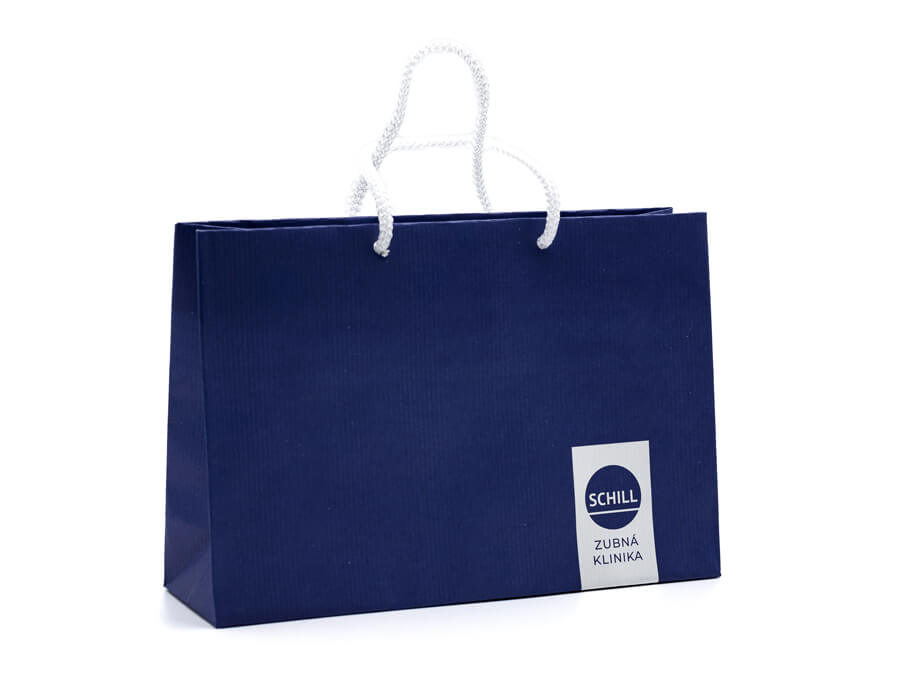 Papierová taška s potlačou - sieťotlač;Papírová taška s potiskem - sítotisk