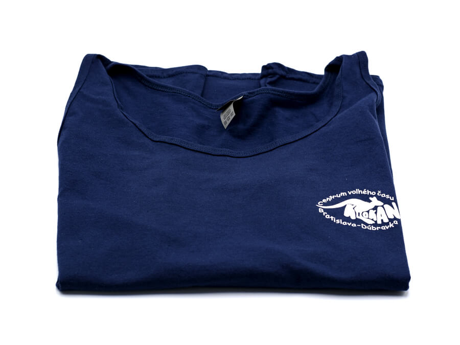 Tielko s potlačou - sieťotlač;Tílko s potiskem - sítotisk