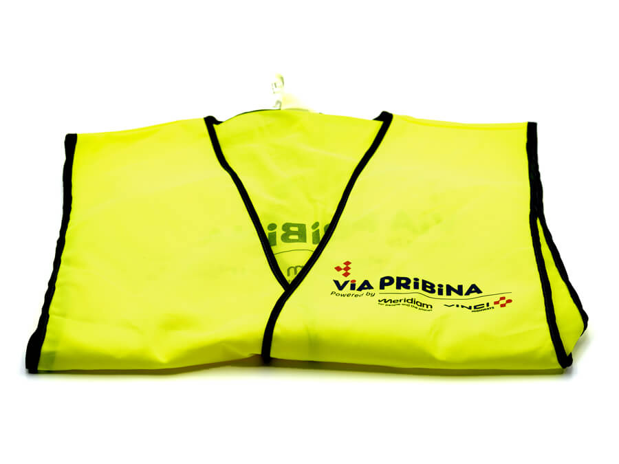 Reflexná vesta s potlačou - sieťotlač;Reflexní vesta s potiskem - sítotisk