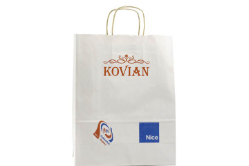 Papierová taška s potlačou - sieťotlač;Papírová taška s potiskem - sítotisk