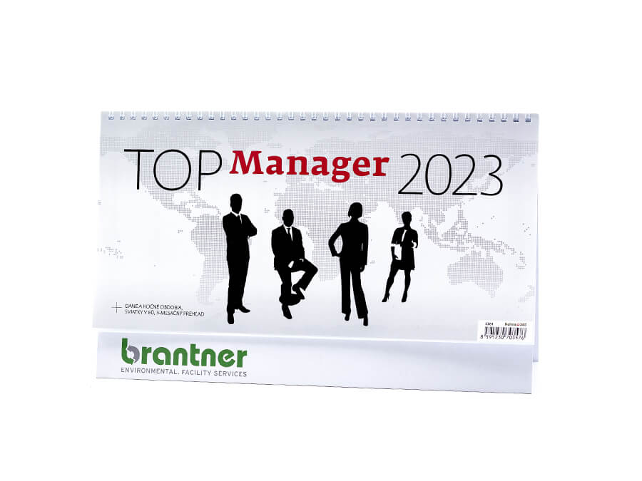 Stolový kalendár s potlačou - sieťotlač;Stolní kalendář s potiskem - sítotisk