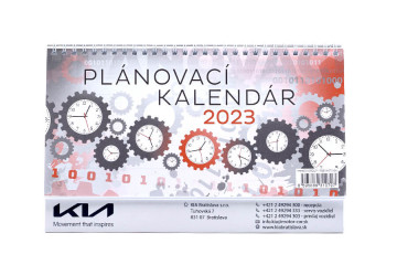 Stolový kalendár s potlačou - sieťotlač;Stolní kalendář s potiskem - sítotisk