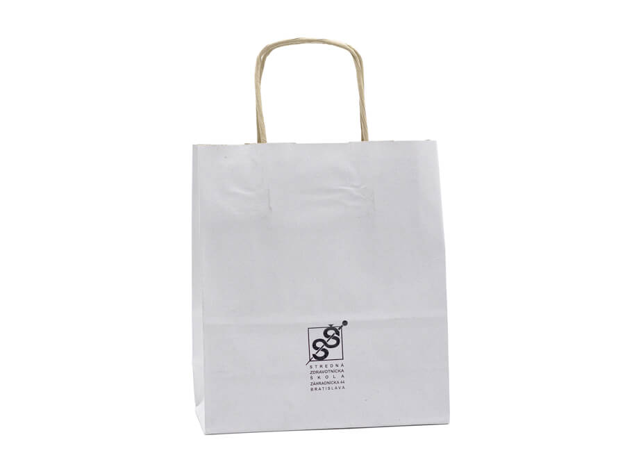 Papierová taška s potlačou - sieťotlač;Papírová taška s potiskem - sítotisk