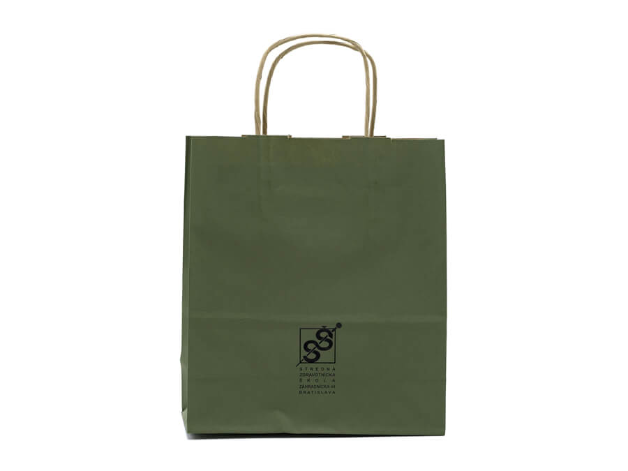 Papierová taška s potlačou - sieťotlač;Papírová taška s potiskem - sítotisk