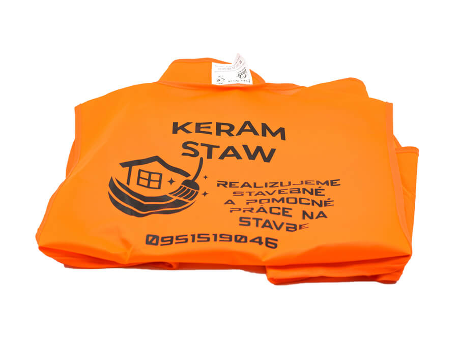 Reflexná vesta s potlačou - sieťotlač;Reflexní vesta s potiskem - sítotisk