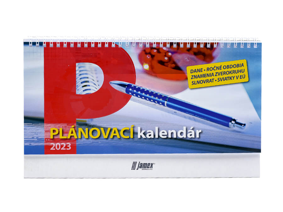 Stolový kalendár s potlačou - sieťotlač;Stolní kalendář s potiskem - sítotisk