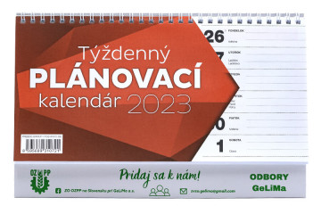 Stolový kalendár s potlačou - sieťotlač;Stolní kalendář s potiskem - sítotisk