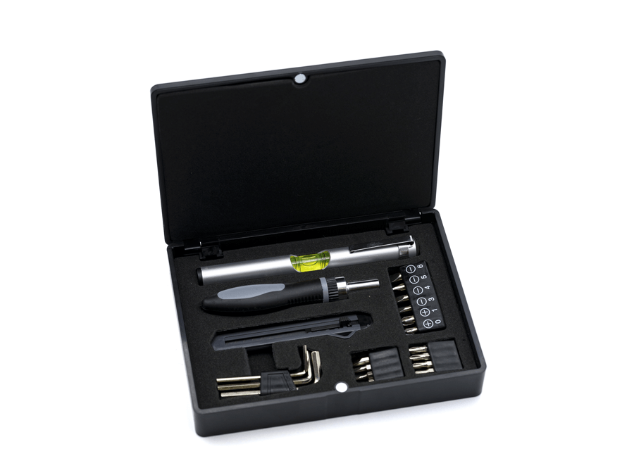 Sada náradia s potlačou - gravírovanie;Sada nářadí s potiskem - gravírování