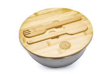 šalátová miska s gravírovaním loga; salátová miska s gravírováním loga