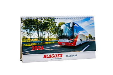 Stolový kalendár s vlastnou lištou Blaguss; Stolní kalendář s vlastní lištou Blaguss