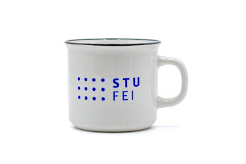 hrnček s výpalom loga STU FEI;hrnek s výpalem loga STU FEI