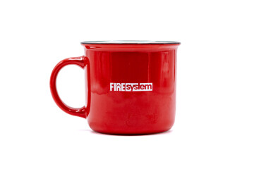 hrnček s výpalom loga firesystem;hrnek s výpalem loga firesystem