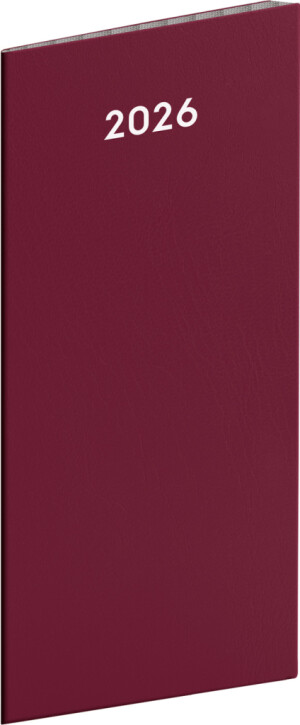 NOTIQUE Taschenkalender CZ 2026, Monatsplaner, 8 x 18 cm - Reklamnepredmety