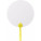 Paper hand fan - karton-legyezo-sarga-feher--8580-06--300 - variant Gi 8580-06