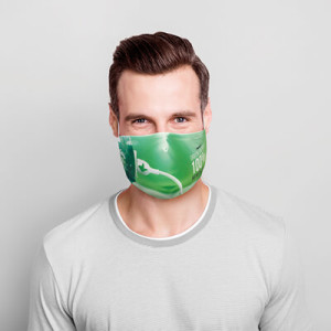 Vollfarbige, 2-lagige Gesichtsabdeckung - Reklamnepredmety
