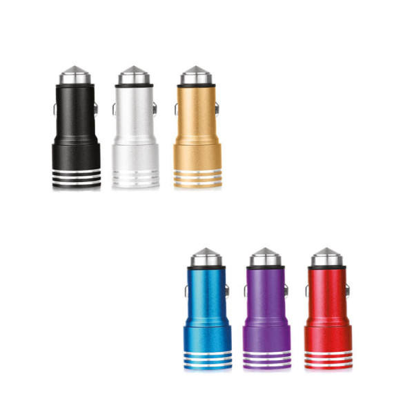 DUALER AUTO USB-ADAPTER MIT HAMMER ZUM ZERSCHLAGEN VON GLAS