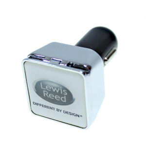 DUALER AUSKLAPPBARER KFZ-USB-ADAPTER IN LUXUSAUSFÜHRUNG (2,1 A + 1 A) - Reklamnepredmety