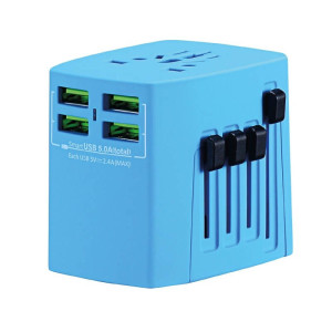 REISEADAPTER MIT 4 USB-SCHNITTSTELLEN - Reklamnepredmety