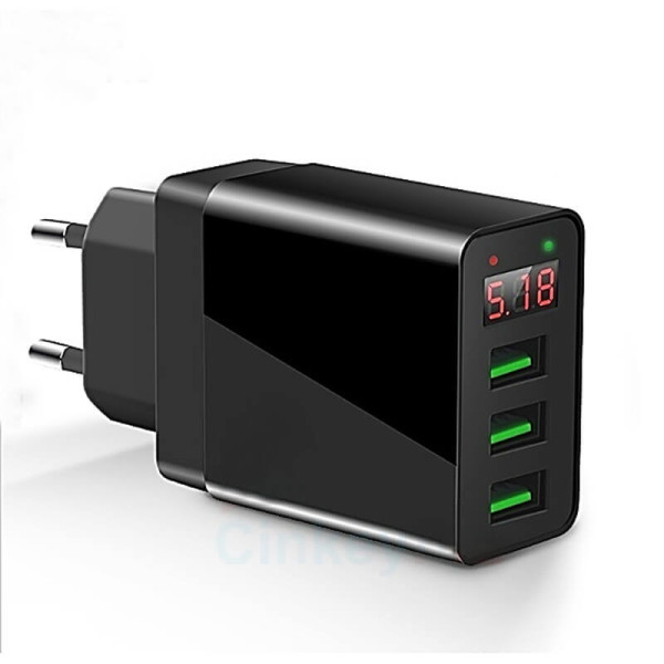 3.1 A ADAPTER MIT 3 USB ANSCHLÜSSEN UND LED-DISPLAY