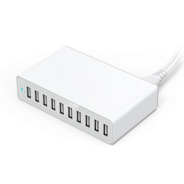 USB ADAPTER MIT 10 USB-SCHNITTSTELLEN, 50 W