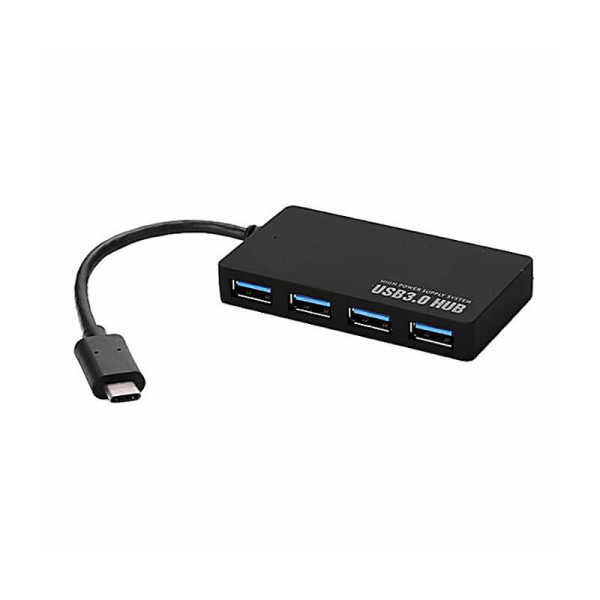 KUNSTSTOFF USB-HUB 3.0, 4 SCHNITTSTELLEN, TYPE-C ANSCHLUSS