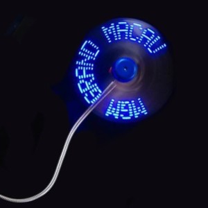 USB-VENTILATOR MIT LED-TEXT - Reklamnepredmety