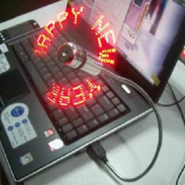 USB-VENTILATOR MIT LED-TEXT