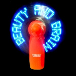 HANDVENTILATOR MIT LED LOGO - Reklamnepredmety