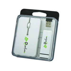 CRYSTAL SLIM FUNKMAUS 2.4 GHZ MIT USB-STICK - Reklamnepredmety