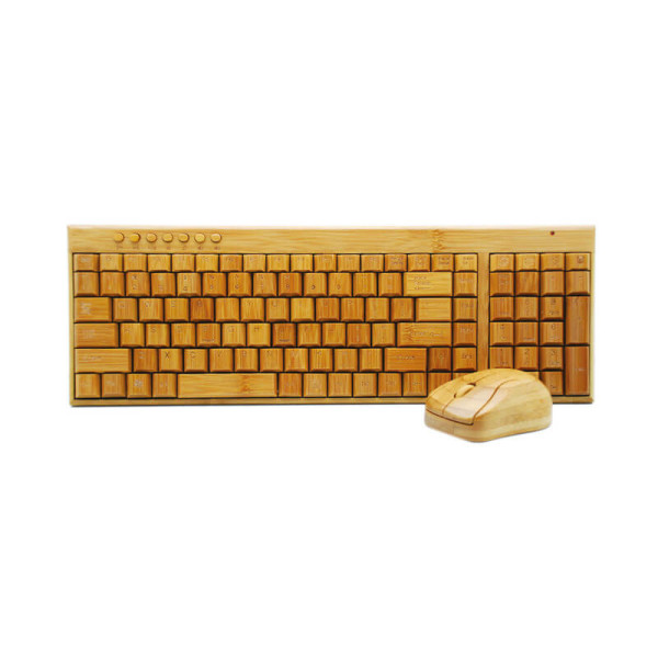 KOMBI - KABELLOSE BAMBUS-MAUS UND TASTATUR, 2,4 GHZ