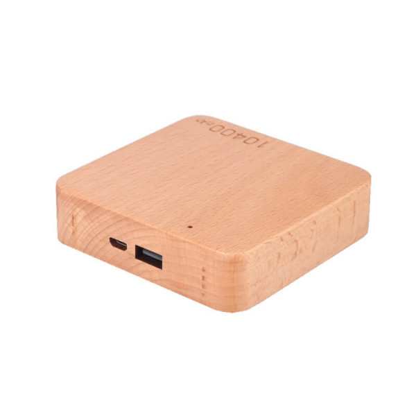 POWER BANK MIT HOLZGEHÄUSE, 10400 mAh