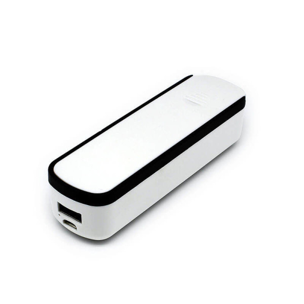 KLEINE POWER BANK MIT EINGELEGTEM KABEL, 2600 mAh