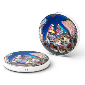 POWER BANK ROUND (MOBILES LADEGERÄT), 4000, oder 5000 mAh - Reklamnepredmety