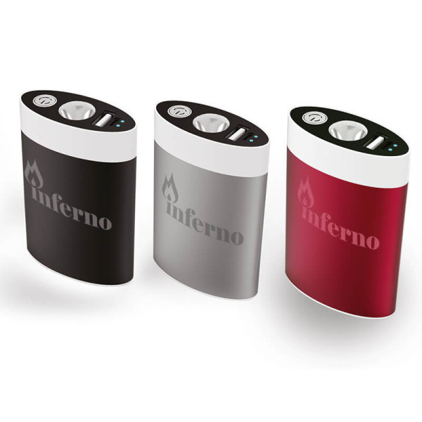 POWER BANK (MOBILES LADEGERÄT) MIT LED-LEUCHTE UND HANDWÄRMER, 5200 MAH