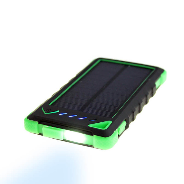 DUALE OUTDOOR SOLAR-POWER BANK (MOBILES LADEGERÄT) MIT LED-LEUCHTE, 8000 mAh
