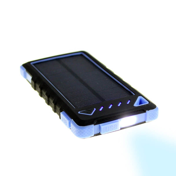 DUALE OUTDOOR SOLAR-POWER BANK (MOBILES LADEGERÄT) MIT LED-LEUCHTE, 8000 mAh