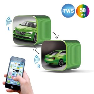 TRUE WIRELESS STEREO (TWS) SET VON ZWEI BLUETOOTH-LAUTSPRECHERN MIT EINER HOHEN WIEDERGABEQUALITÄT - Reklamnepredmety