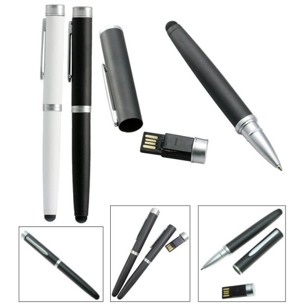 LUXURIÖSER USB-STICK KUGELSCHREIBER UND STYLUS AUS METALL