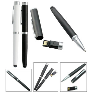 LUXURIÖSER USB-STICK KUGELSCHREIBER UND STYLUS AUS METALL - Reklamnepredmety