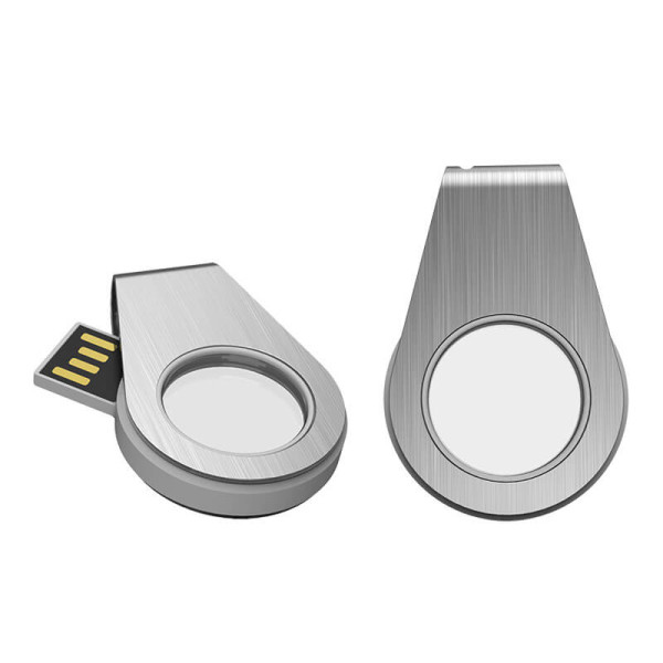 DREHBARER USB-STICK MIT LED UNTERLEUCHTETEM LOGO