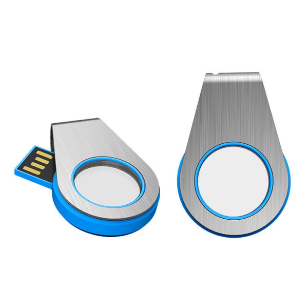 DREHBARER USB-STICK MIT LED UNTERLEUCHTETEM LOGO
